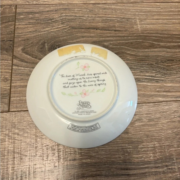 Enesco Precious Moments March Collectors Plate Enesco 1983 Jonathan & David - Picture 2 of 2